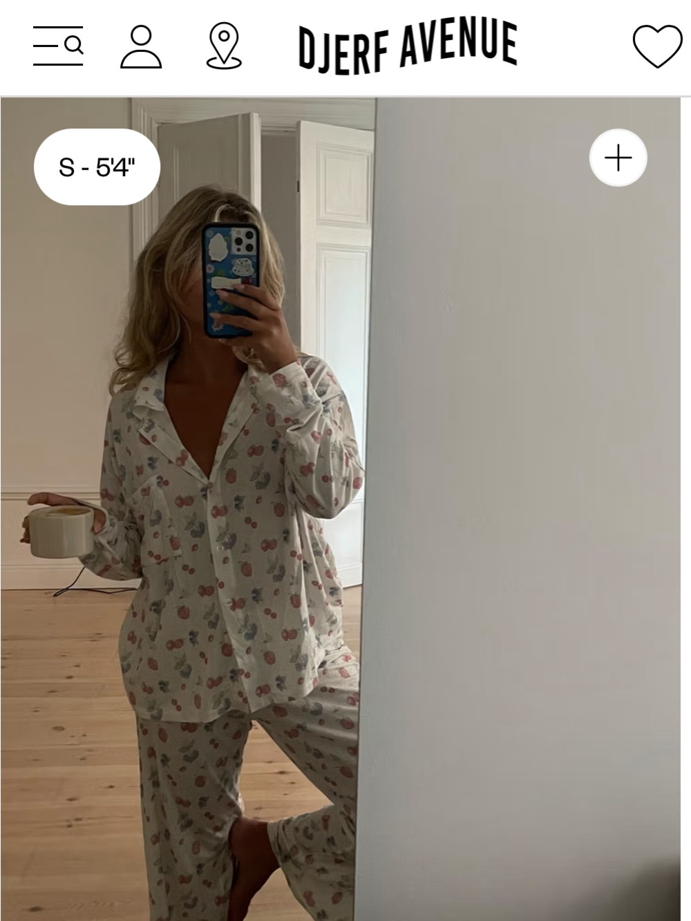 Djerf Avenue Go Slow Shirt & Pants PJ Set in Summer Berries